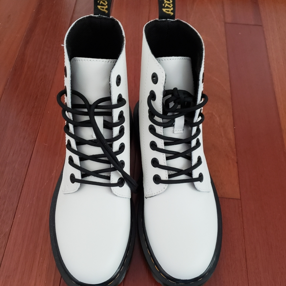 White Dr Martens boots
